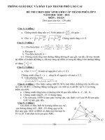 Đề thi chọn học sinh giỏi lớp 9 cấp thành phố.