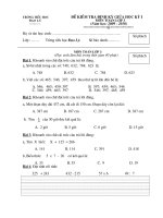 Đề kiểm tra giữa kì I năm học 2010 - 2011