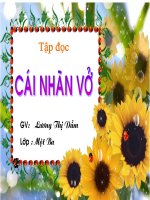 TAP DOC LOP 1: CAI NHAN VO