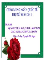 T51: Quan hệ ba cạnh của một tam giác