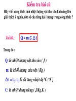 tiet 30 Phuong trinh can bang nhiet