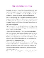 YÊU ĐẾN PHÚT CUỐI CÙNG