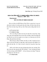 Báo cáo tổng kết và phương hướng công tác đoàn năm 09-11