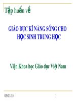 Giáo dục KNS cho học sinh THPT