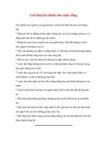 Lời khuyên dành cho cuộc sống