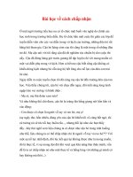 Bài học về cách chấp nhận