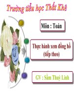 Tiet 121 Bai: Thuc hanh xem dong ho