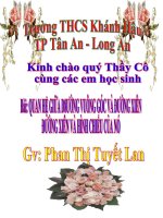 Bài: QUAN HỆ GIỮA ĐƯỜNG VUÔNG GÓC VÀ ĐƯỜNG XIÊN,ĐƯỜNG XIÊN VÀ HÌNH CHIẾU CỦA NÓ