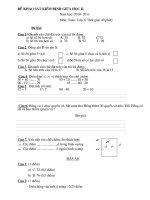 đề kiểm tra định kì lần 3  năm học 2010 - 2011
