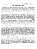 Đề cương 80 năm Đoàn TNCS Hồ Chí Minh