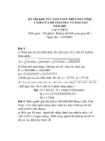 Đề thi khu vực giải toán trên MTCT lớp 9 của BGD(2007)