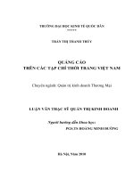 Luận văn thạc sỹ: Quảng cáo trên các Tạp chí Thời trang Việt Nam