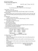 Kế hoạch tổ chức Trò chơi dân gian