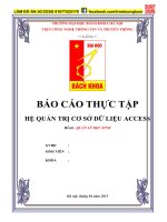 Báo cáo thực tập hệ quản trị cơ sở dữ liệu access