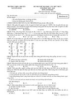 Thi thử chuyên Nguyễn Huệ L1
