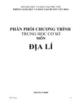 Phân phối chương trình Địa lý THCS