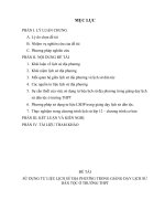 SỬ DỤNG TƯ LIỆU LỊCH SỬ ĐỊA PHƯƠNG TRONG GIẢNG DẠY LỊCH SỬ DÂN TỘC Ở TRƯỜNG THPT