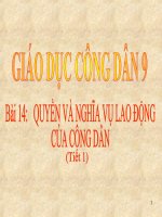 CD9 BÀI 14 QUYỀN VÀ NGHĨA VỤ LAO ĐỘNG CD