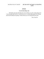 Đề thi viết chữ đẹp lớp 2