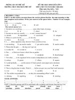 Đề và đáp án thi học sinh giỏi  môn Tiếng Anh 9- THCS TT Phù Mỹ 2010-2011.