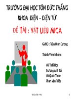 ĐỀ TÀI THUYẾT TRÌNH VẬT LIỆU MICA