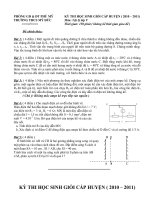 Đề và đáp án thi học sinh giỏi  môn Vật lý 9- THCS Mỹ Đức 2010-2011.