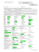 Đề và đáp án thi thử ĐH đề 357