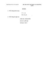 Đề thi viết chữ đẹp lớp 1