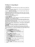 Bài tập về nội động từ và ngoại động từ (Transitive verbs or Intransitive verbs