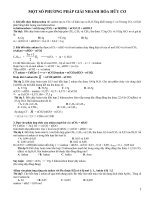 CÔNG THỨC GIẢI NHANH HÓA HỮU CƠ