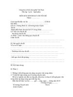 mau sinh hoat chuyen đe