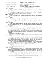 Đề và đáp án thi học sinh giỏi  môn Sinh học 9- THCS Mỹ Tài 2010-2011.