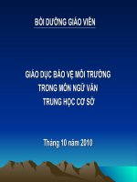 Nội dung lồng ghép: Giáo dục bảo vệ môi trưởng