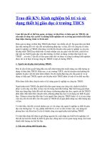 Kinh nghiệm bố trí và sử dụng thiết bị giáo dục