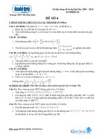 TUYỂN TẬP MỘT SỐ ĐỀ ÔN THI ĐH (new)