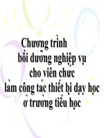 Công tác quản lý thiết bị dạy học