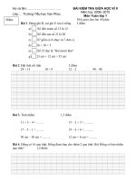 Đề kiểm tra Toán 1 giữa kì II