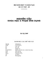 Tài liệu nghiên cứu khoa học sư phạm ứng dụng