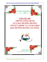CHUYÊN ĐỀ  NHỮNG CÔNG DỤNG  CỦA HẠT HƯỚNG DƯƠNG  VỚI SỨC KHỎE VÀ CÁCH CHỌN  HẠT HƯỚNG DƯƠNG AN TOÀN.