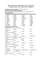 E 6 Đề cương KT HKII lần I