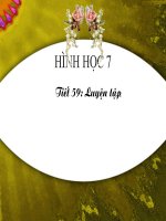 Hình học 7 - Tiết 59: Luyện tập