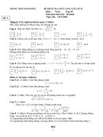 Đề kiểm tra giữa kỳII lớp 10