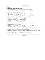 Đề KT 15 anh 8 lần 4