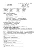 đề thi và đáp án hsg môn Tiếng anh -9