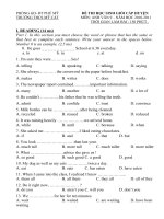 Đề và đáp án thi học sinh giỏi  môn Tiếng Anh  9- THCS Mỹ Cát 2010-2011.