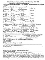 đề thi cuối năm anh 6