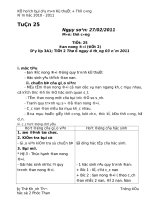 giáo án thủ công lớp 3, kỹ thuật lớp 5 tuần 25, 26 CKTKN