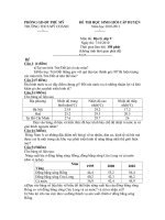 Đề và đáp án thi học sinh giỏi  môn Địa lý  9- THCS Mỹ Chánh  2010-2011.