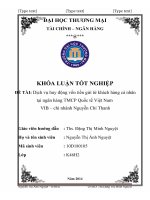 THỰC TRẠNG DỊCH VỤ HUY ĐỘNG VỐN TIỀN GỬI TỪ KHCN TẠI NGÂN HÀNG TMCP QUỐC TẾ VIỆT NAM VIB – CHI NHÁNH NGUYỄN CHÍ THANH