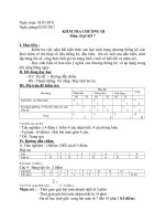 để kiểm tra toan 7 theo ma trận